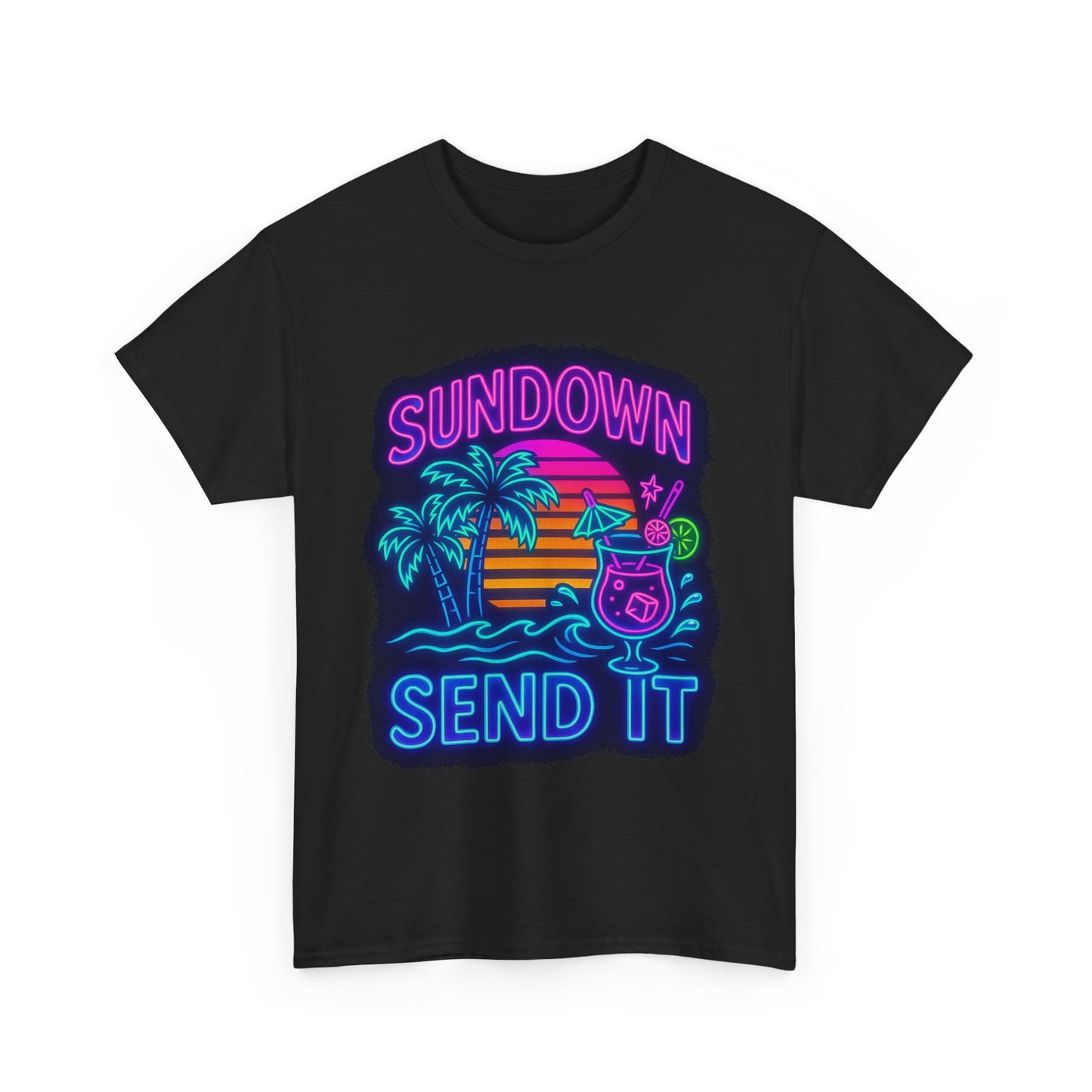 Unisex Heavy Cotton Tee - One Shot Wonder Sunset Vibe