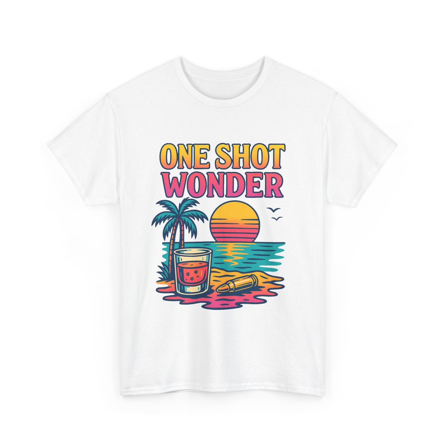 Unisex Heavy Cotton Tee - One Shot Wonder Sunset Vibe