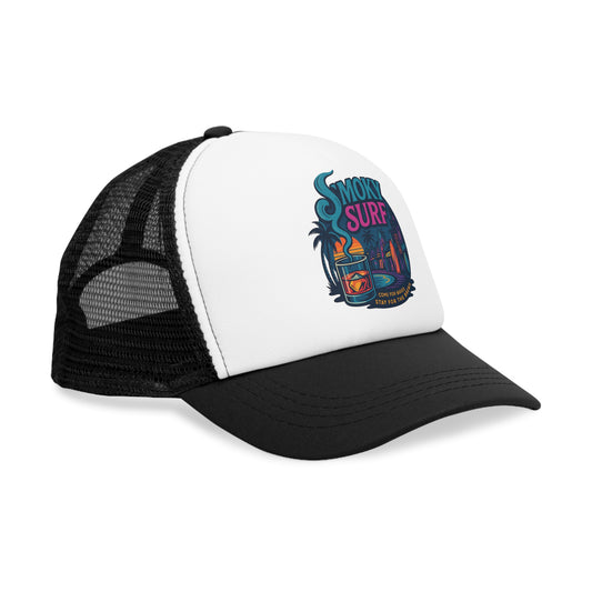 Smoky Surf Mesh Cap - Vibrant Beach-Style Trucker Hat for Summer Adventures