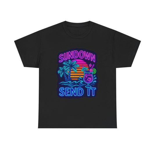 Unisex Heavy Cotton Tee - One Shot Wonder Sunset Vibe
