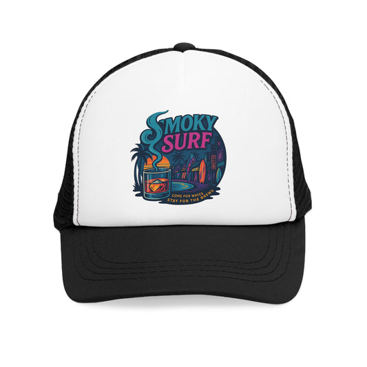 Smoky Surf Mesh Cap - Vibrant Beach-Style Trucker Hat for Summer Adventures